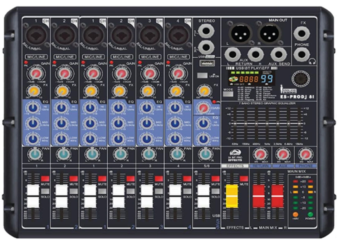 Consola Analogica 8 Canales PRODJ8l