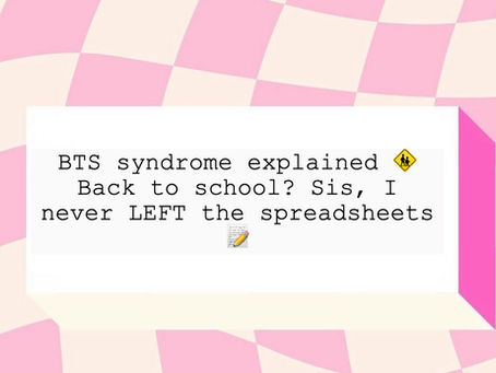 BTSS: Back-to-School Syndrome (And Yes, It Hits Adults Too)