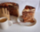 Coffee, toffee, pecan nut honey cake