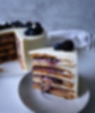 Berries and coconut honey cake