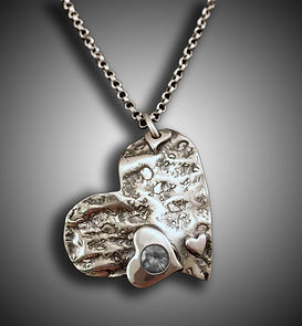 Warrior Scar Heart Pendant by Holly Gage