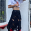 Thumbnail: Torn Black Knit Skirt