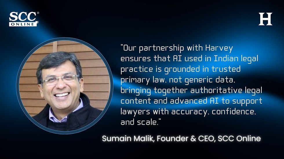SCC Online Partners with Harvey to Integrate AI into Indian Legal Research