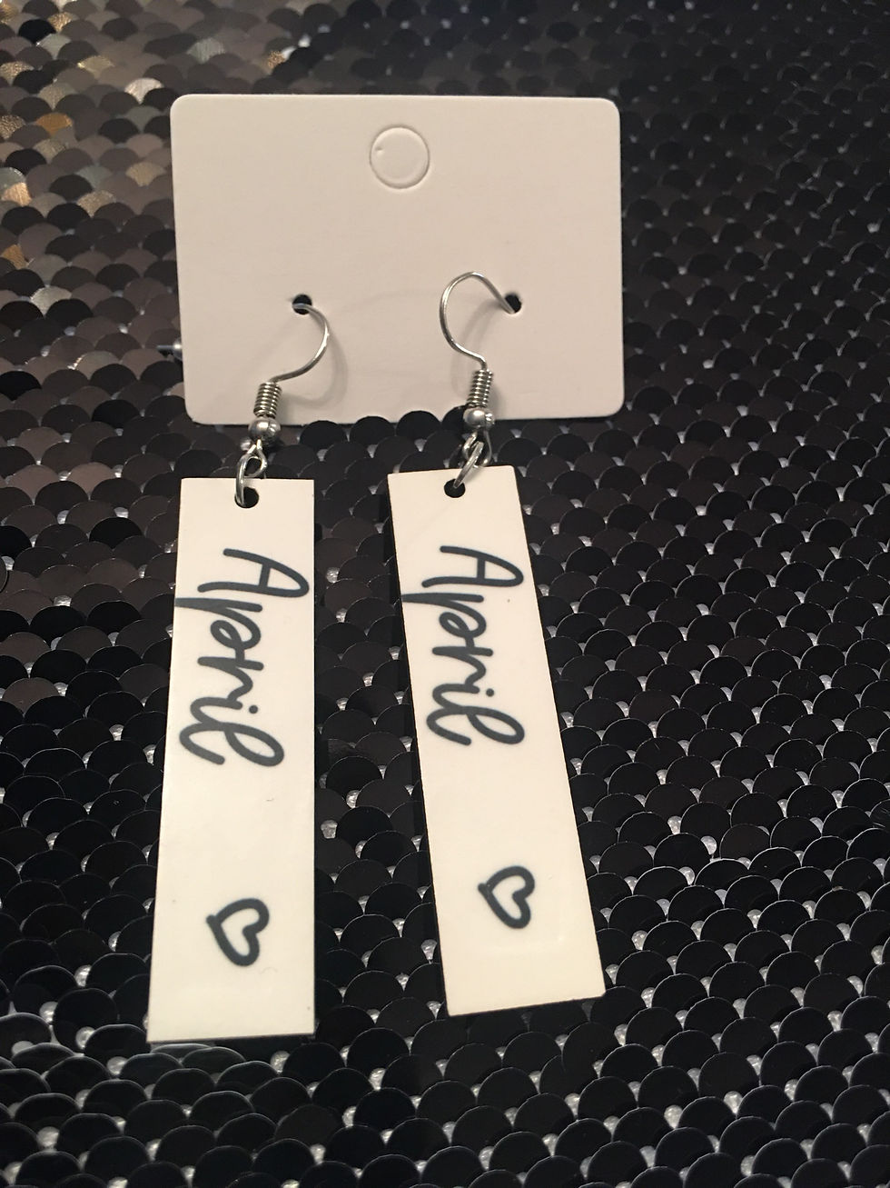 Thumbnail: Personalized  Earrings,Sublimation Earrings, Wood Earrings,