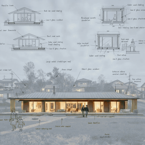 平屋が安っぽくなるのを終わらせる：窓のバランス、素材の選び方、コスト調整、断熱とデザイン両立は「面・線・焦点」で決まる
