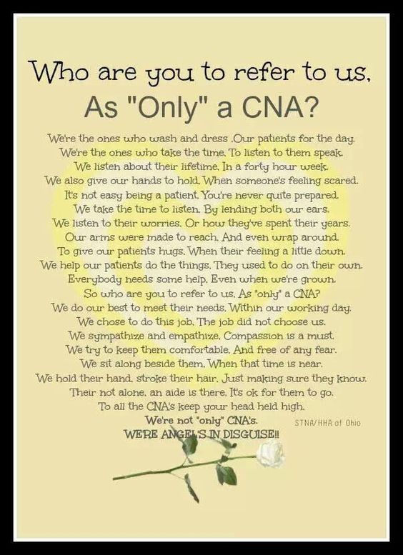 who are you to refer to us ,AS"ONLY" a CNA?