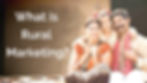 What is Rural Marketing?