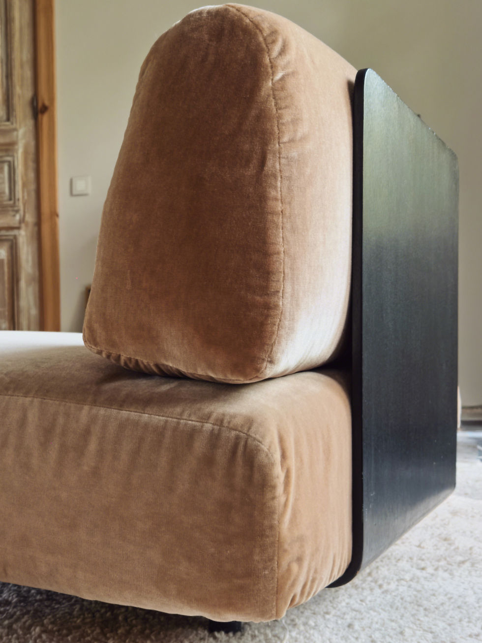 Thumbnail: Fauteuil rolling pillows velvet | Space Age