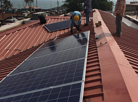 5 kW off-grid solar power plant installed on the rooftop in Anjuna, Goa