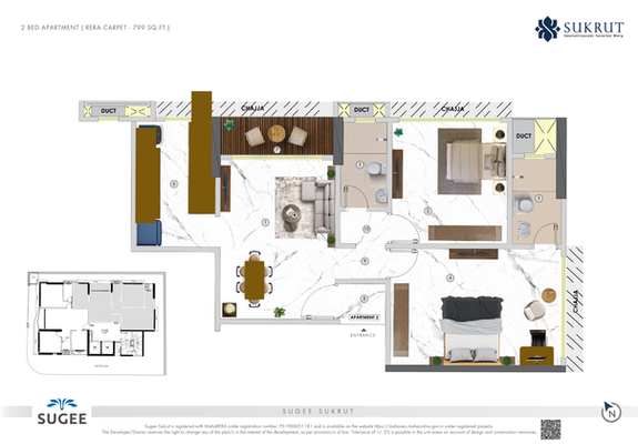 Sukrut 2BHK - 799 Sq.ft.