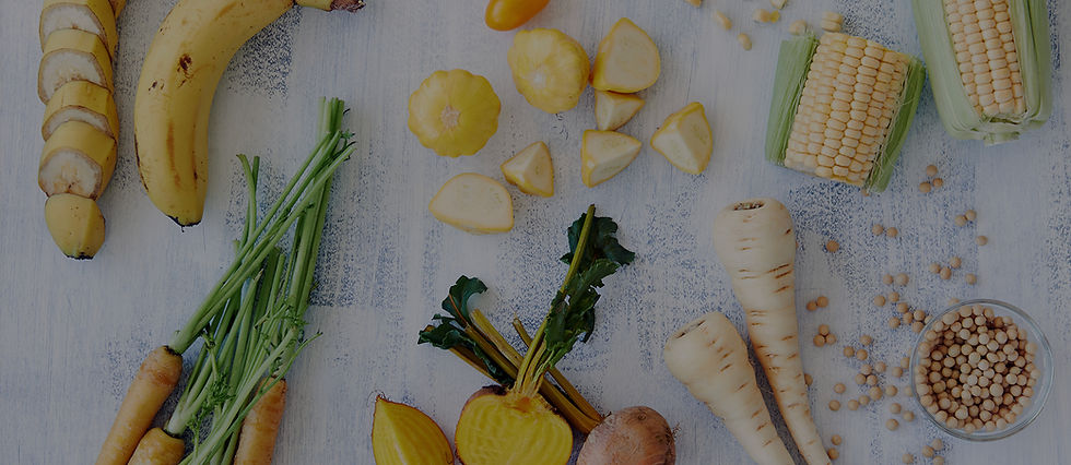 Healthy assortment of yellow foods chef antonio parello