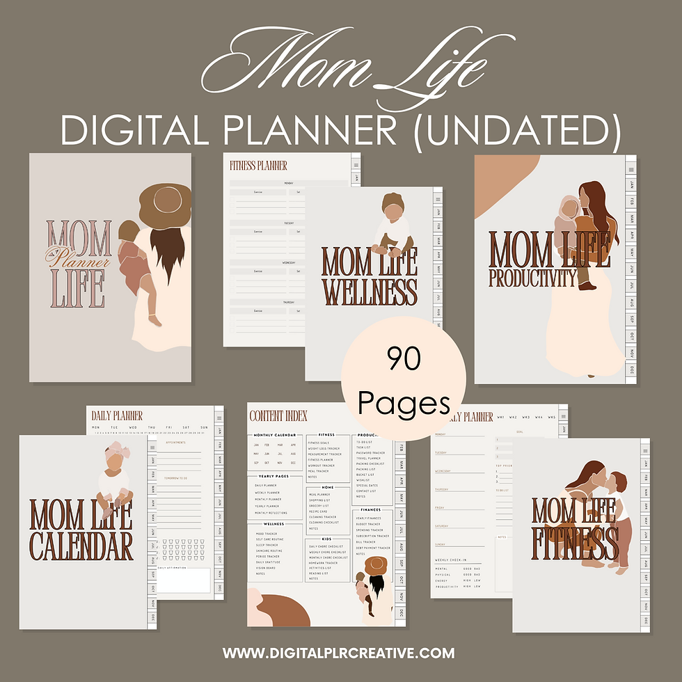 Fitness Tracker & Wellness Planner for Moms