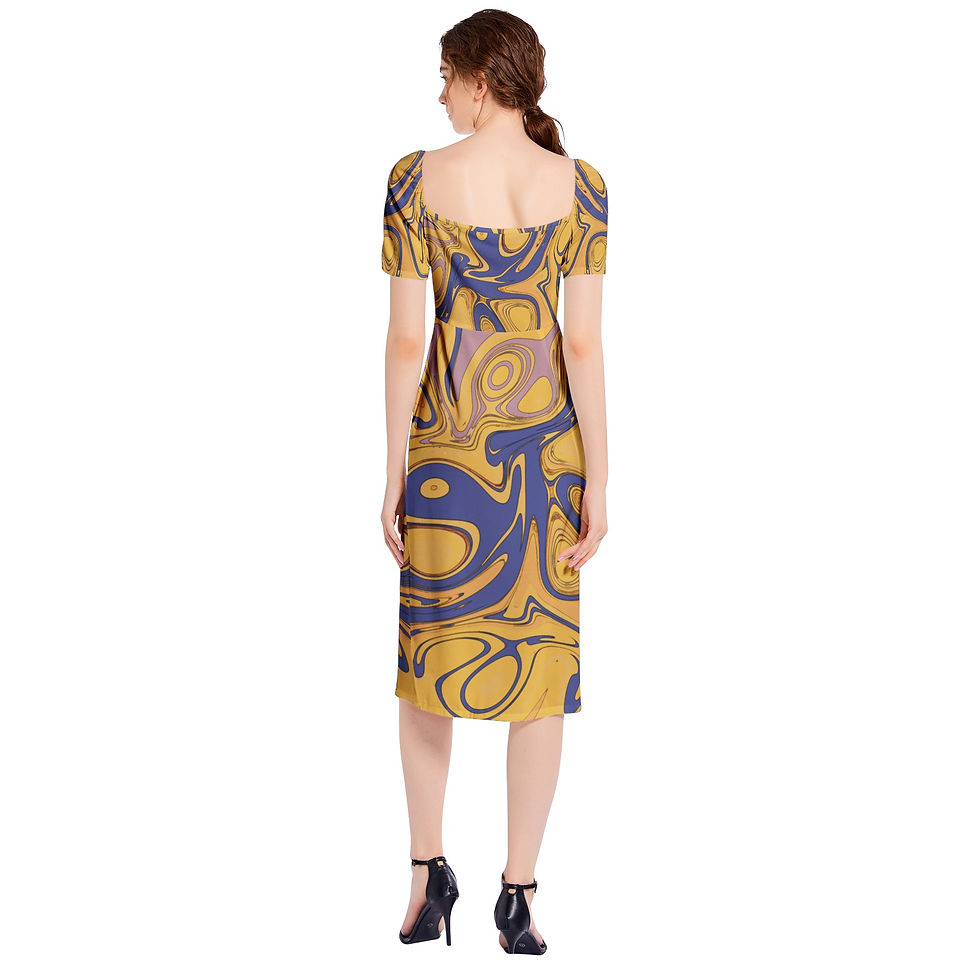 Thumbnail: Split Thigh Midi Bodycon Dress