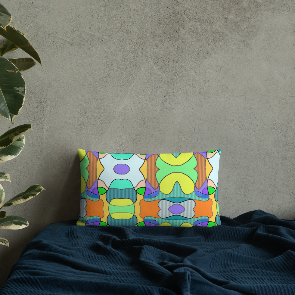 Thumbnail: Cubism Colored  Premium Pillow