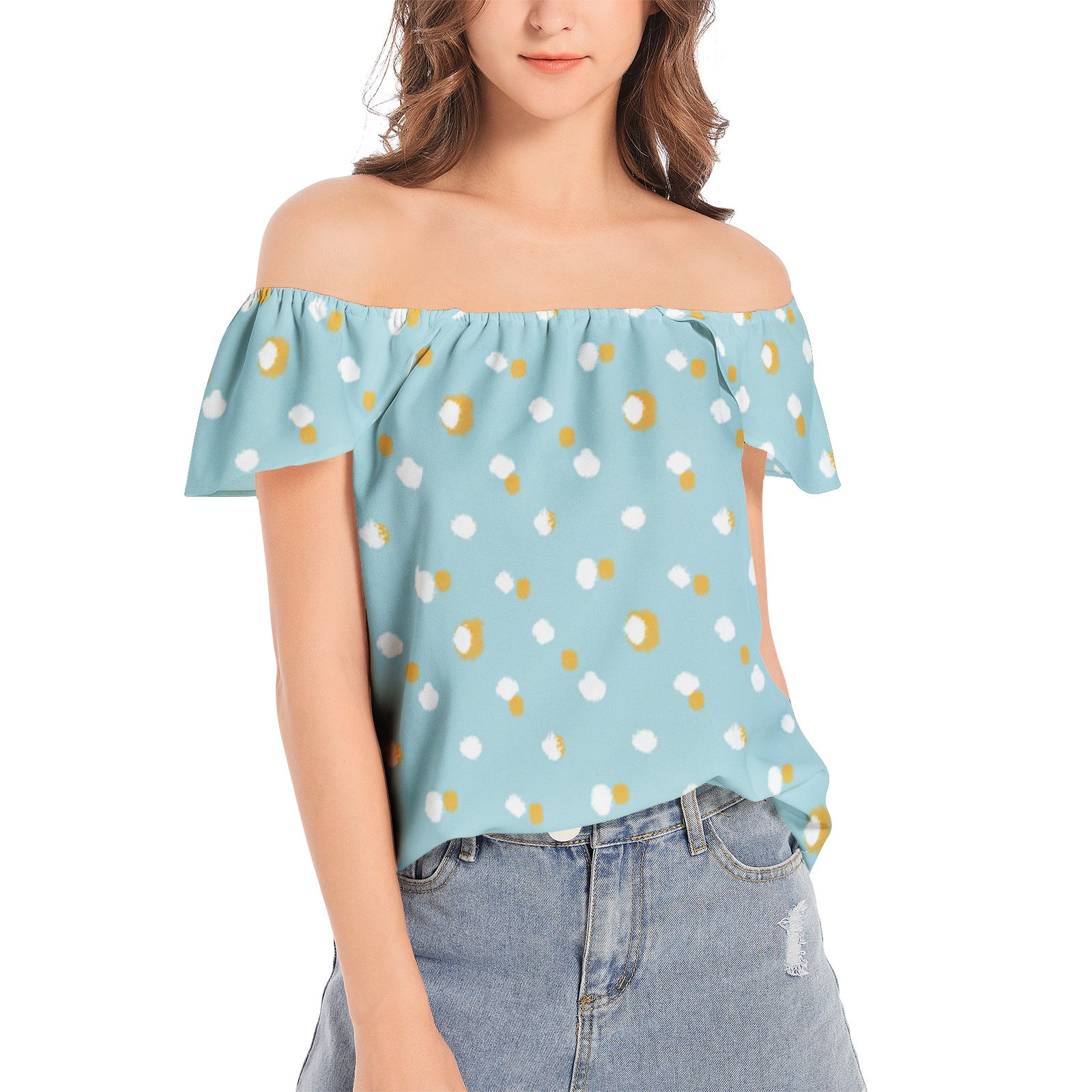 Snow globe women's Off The Shoulder Top