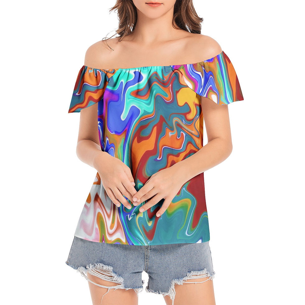 Thumbnail: EzzmiA meltdown Women's Off The Shoulder Top