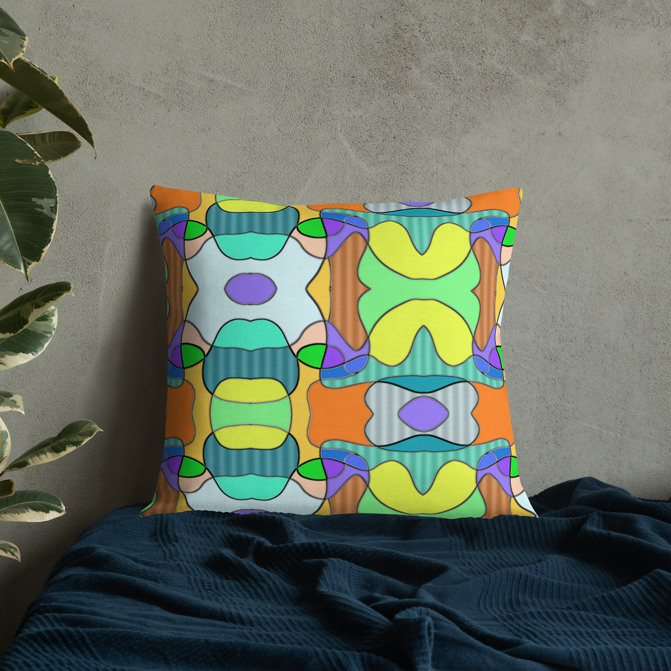Thumbnail: Cubism Colored  Premium Pillow