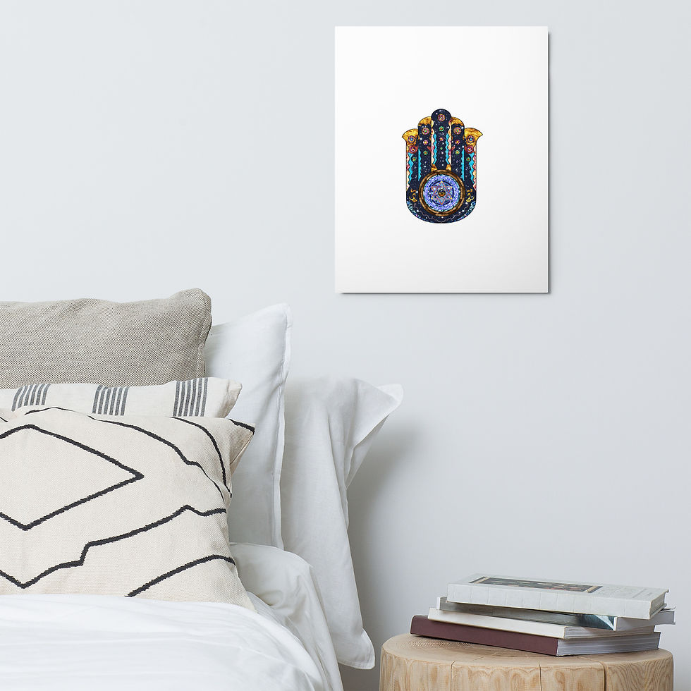 Thumbnail: Star of David & Hamsa Metal prints
