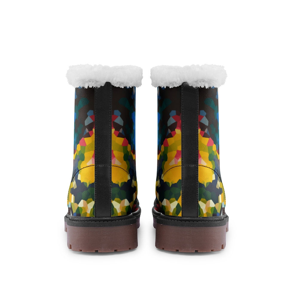 Thumbnail: Unisex Lace Up Winter Boots Fashion Comfort Chukka Boots