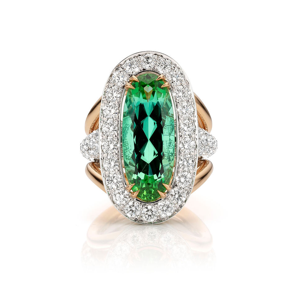 Mint Tourmaline Ring Diamond Jochen Leen Mangrove Ring