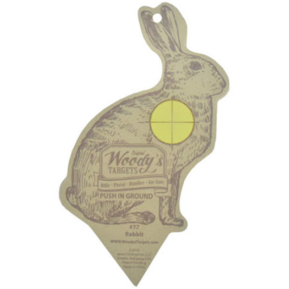 Woody's Rabbit Target (Wood-Fibre Targets) with Stake - Pack of 6