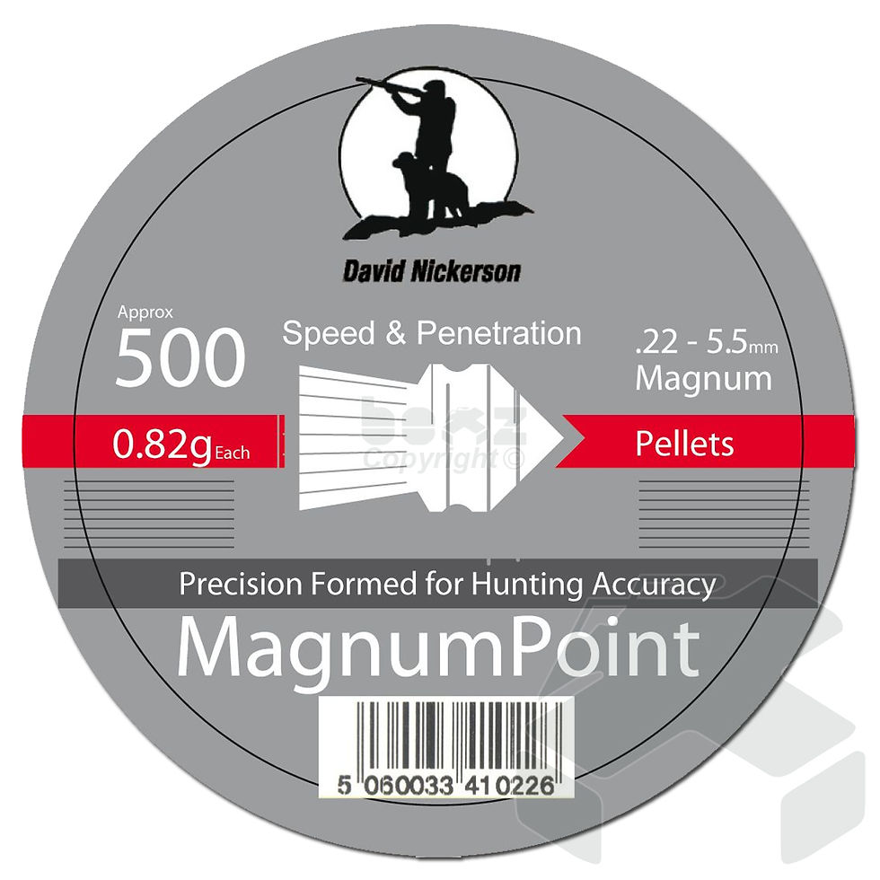 David Nickerson Magnum Point Pellets Tin of 500 - 5.50mm .22 Cal