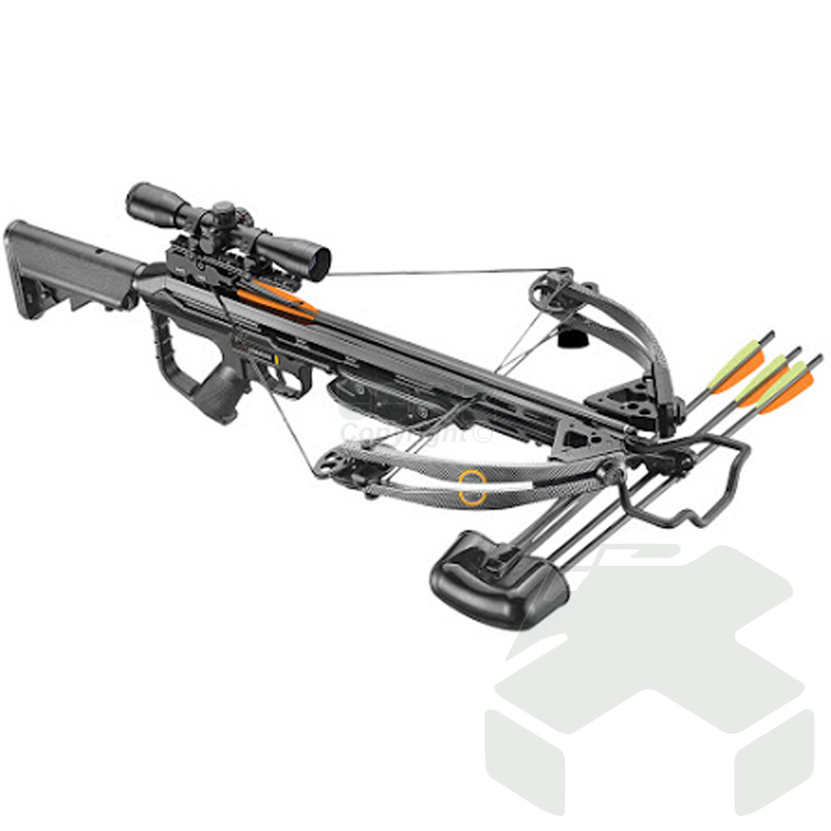 EK Archery Torpedo Carbon Compound Crossbow Kit - Illuminated Scope - 185lbs