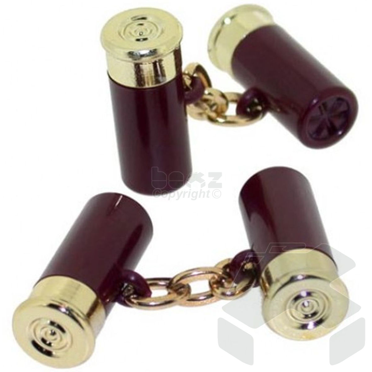 Bisley Cartridge Hunting Shooting Cufflink - Wine