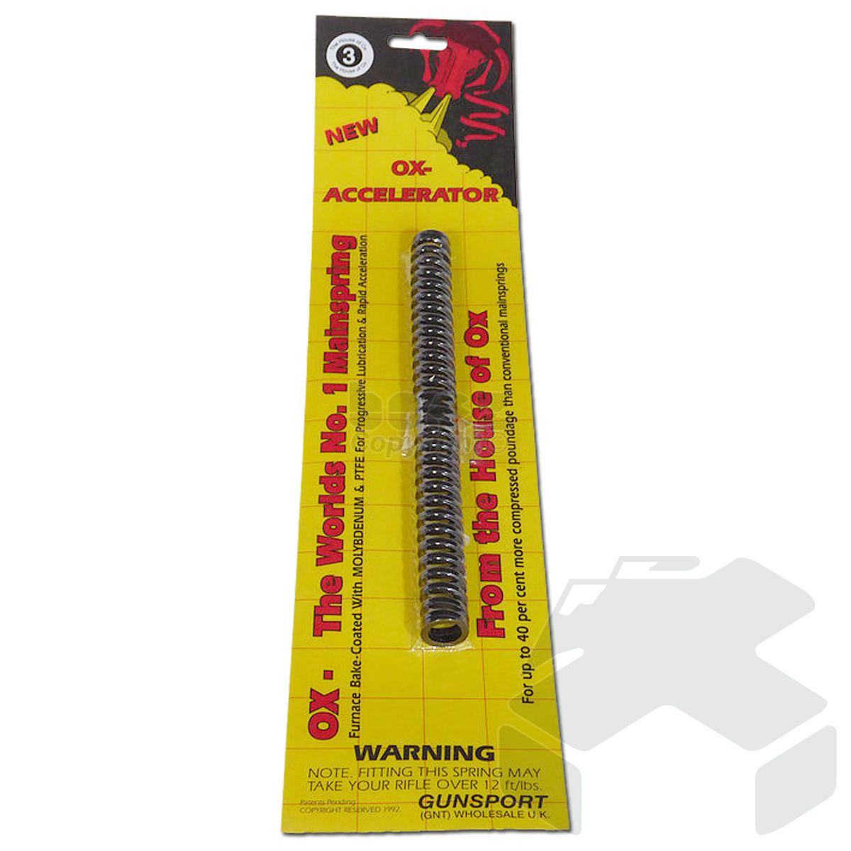 Ox Accelerator Main Spring Airgun Spring Air Rifle Mainspring - Yellow No.3