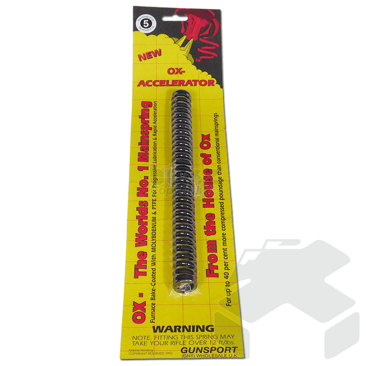 Ox Accelerator Main Spring Airgun Spring Air Rifle Mainspring - Yellow No.5
