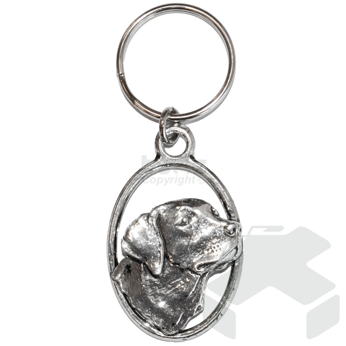 Bisley A.R and T.S Pewter Keyring No.11 Labrador