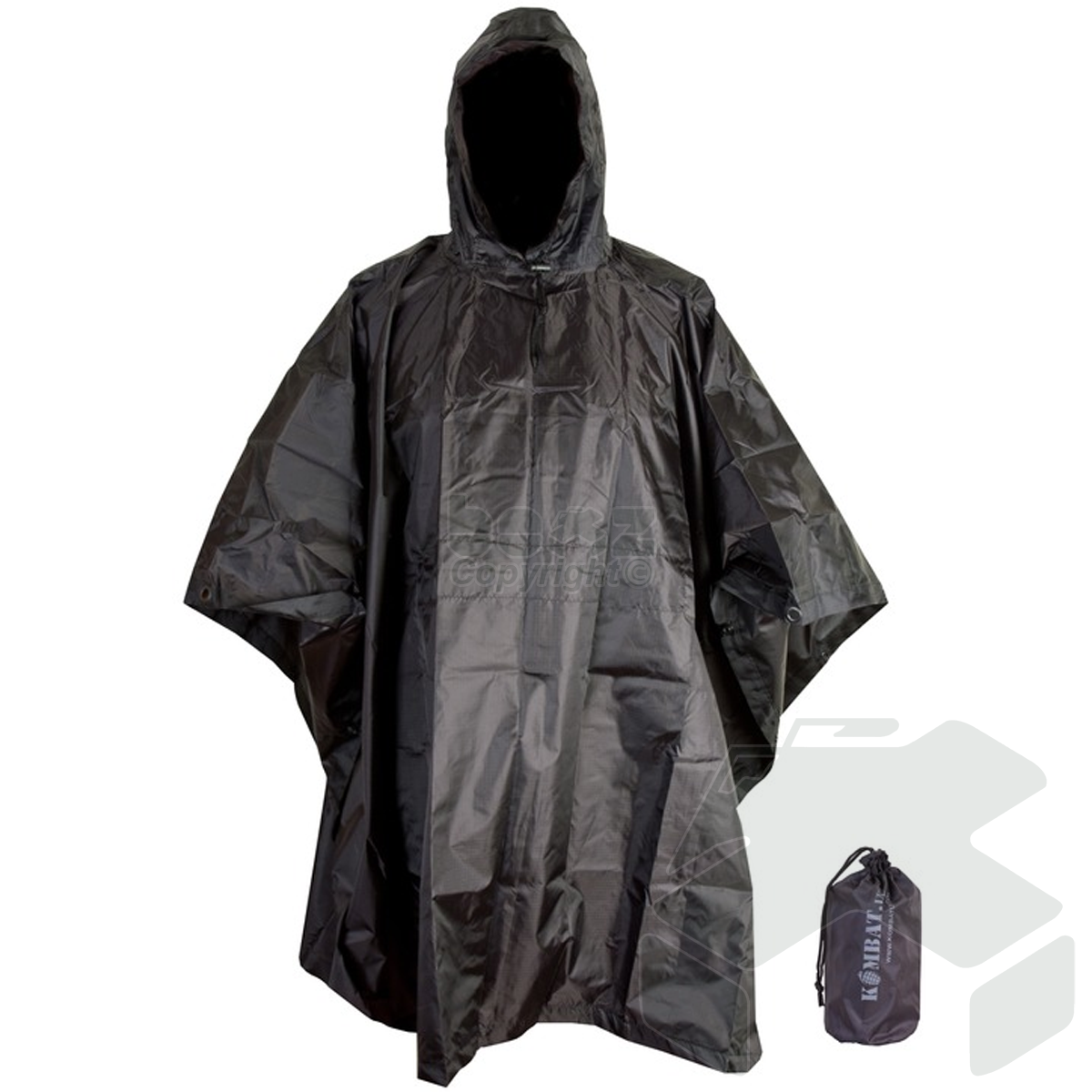 Kombat US Style Poncho - Black