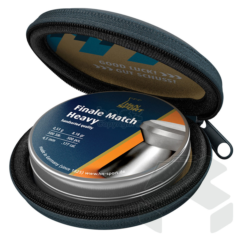 H&N Safety Case - Zipped Padded Pellet Case - Fits Remington and other brand