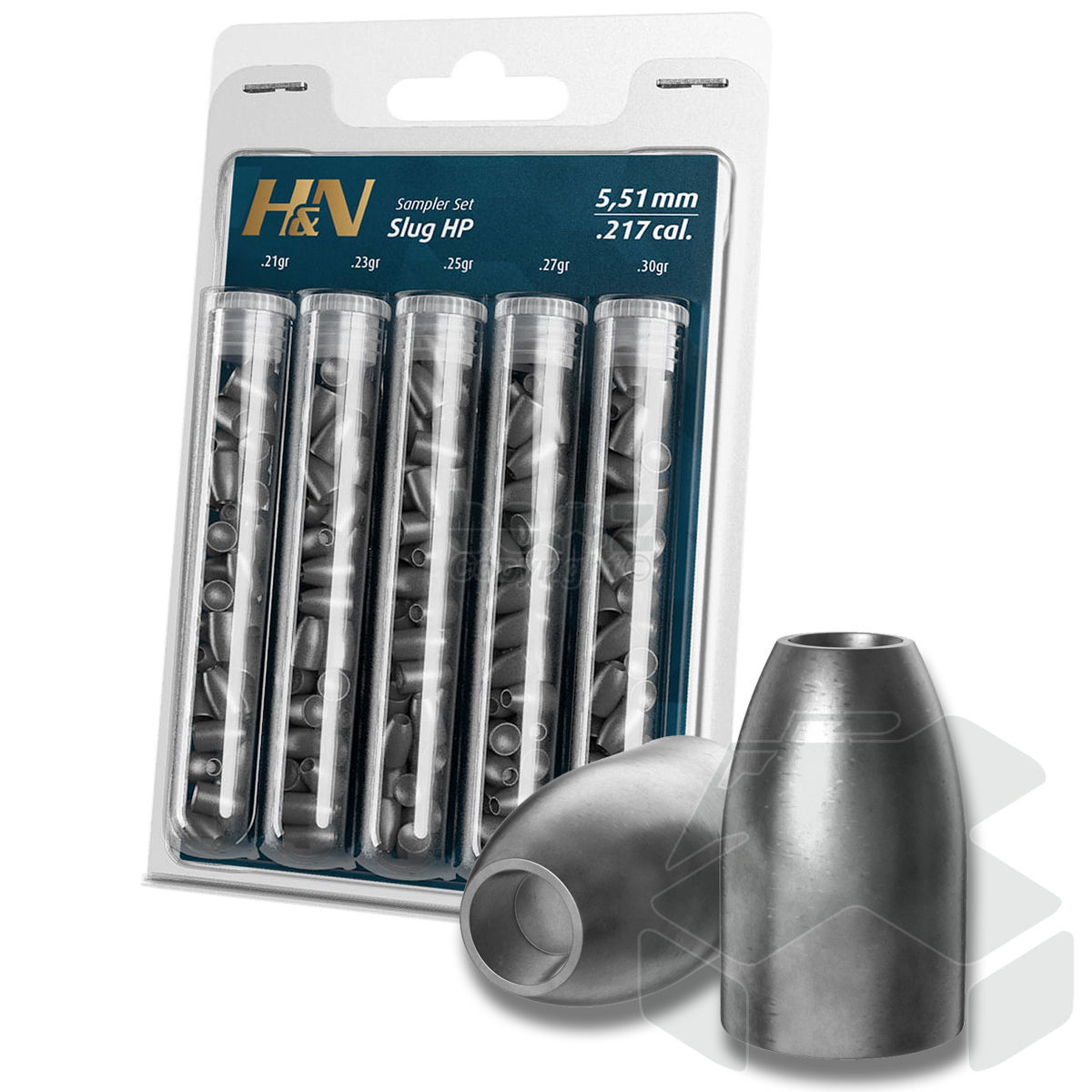 H&N Slug HP Pellets Sample Pack - 5.51mm .22 Cal
