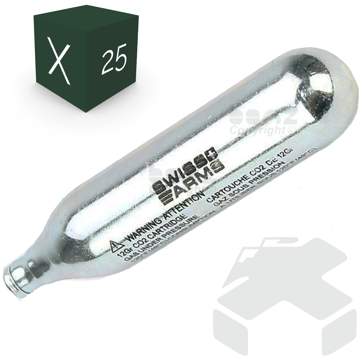Swiss Arms 12g Co2 Capsules (12 Gram Powerlets) - Pack of 25