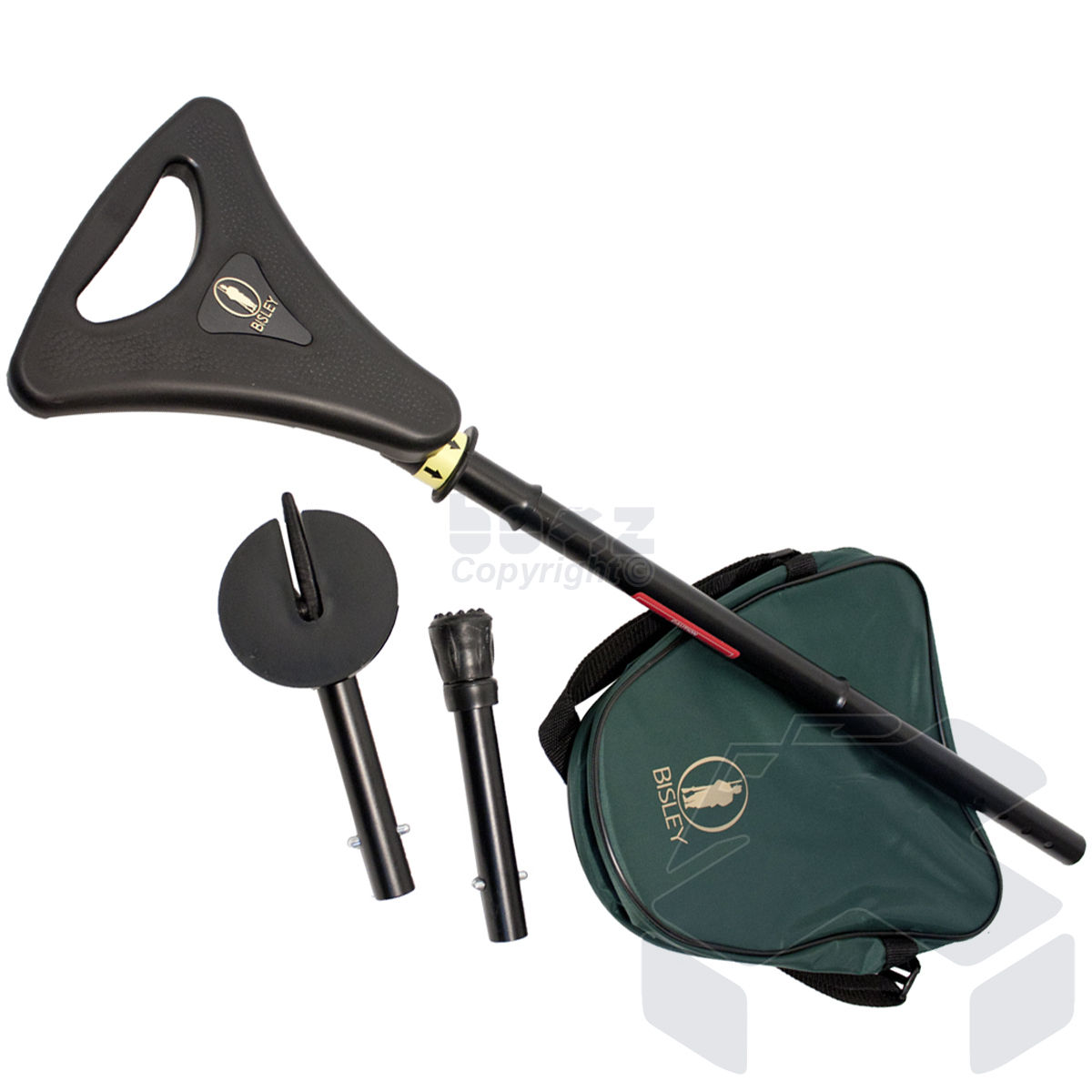 Bisley Shooting Country Packaway Seat Stick / Walking Stick - Black