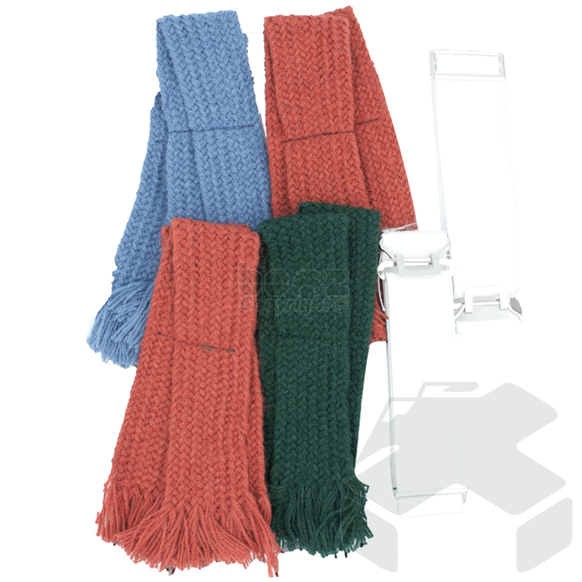 Bisley Subdued Set of 4 Garters Red, Red, Blue, Green