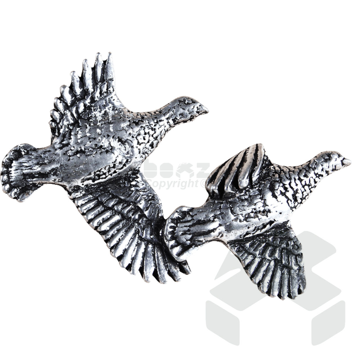 Jack Pyke Pewter Pin Badges - Brace of Partridge