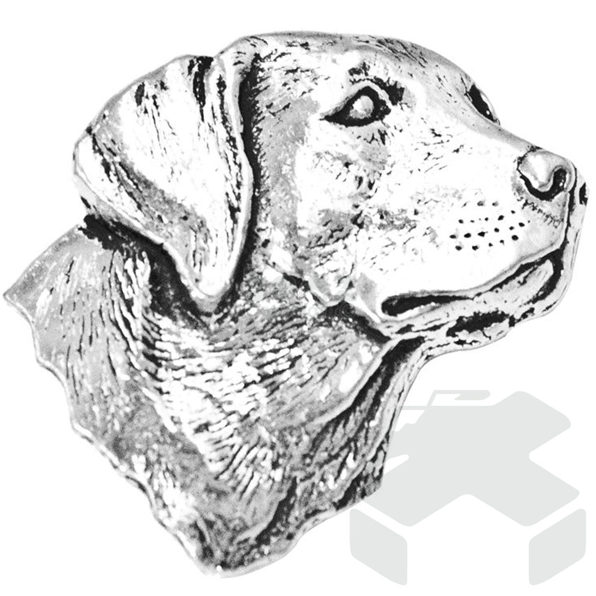 Bisley A.R and T.S Pewter Pin No.11 Labrador's Head