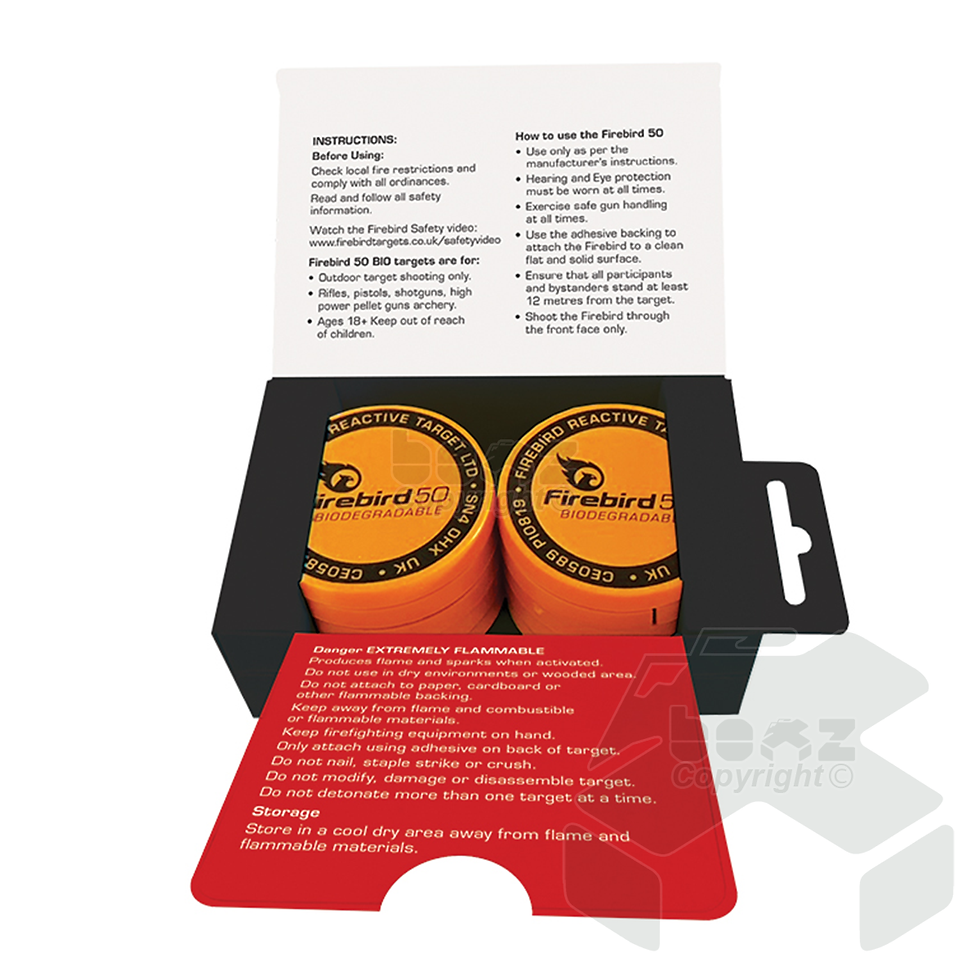 Thumbnail: Firebird Bio Reactive Targets Packet of 10 Targets inside contents