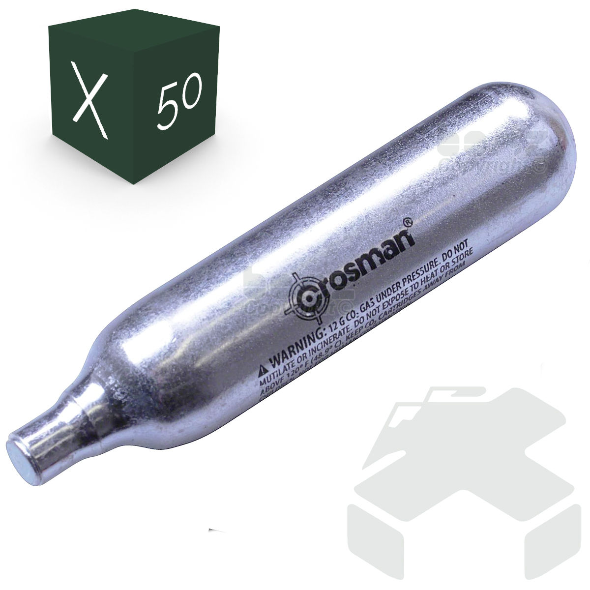 Crosman 12g Co2 Capsules (12 Gram Powerlets) - Pack of 50
