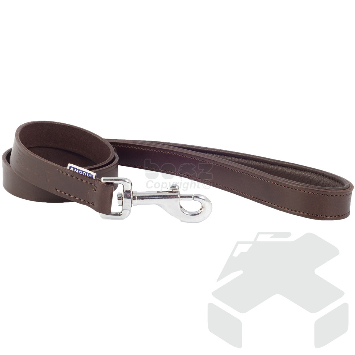 Bisley Dog Lead Vintage Padded Leather - 1m x 22mm