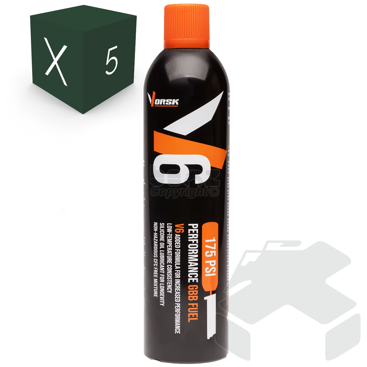 VORSK V6 Performance GBB Fuel 300g - Airsoft Green Gas - Pack of 5