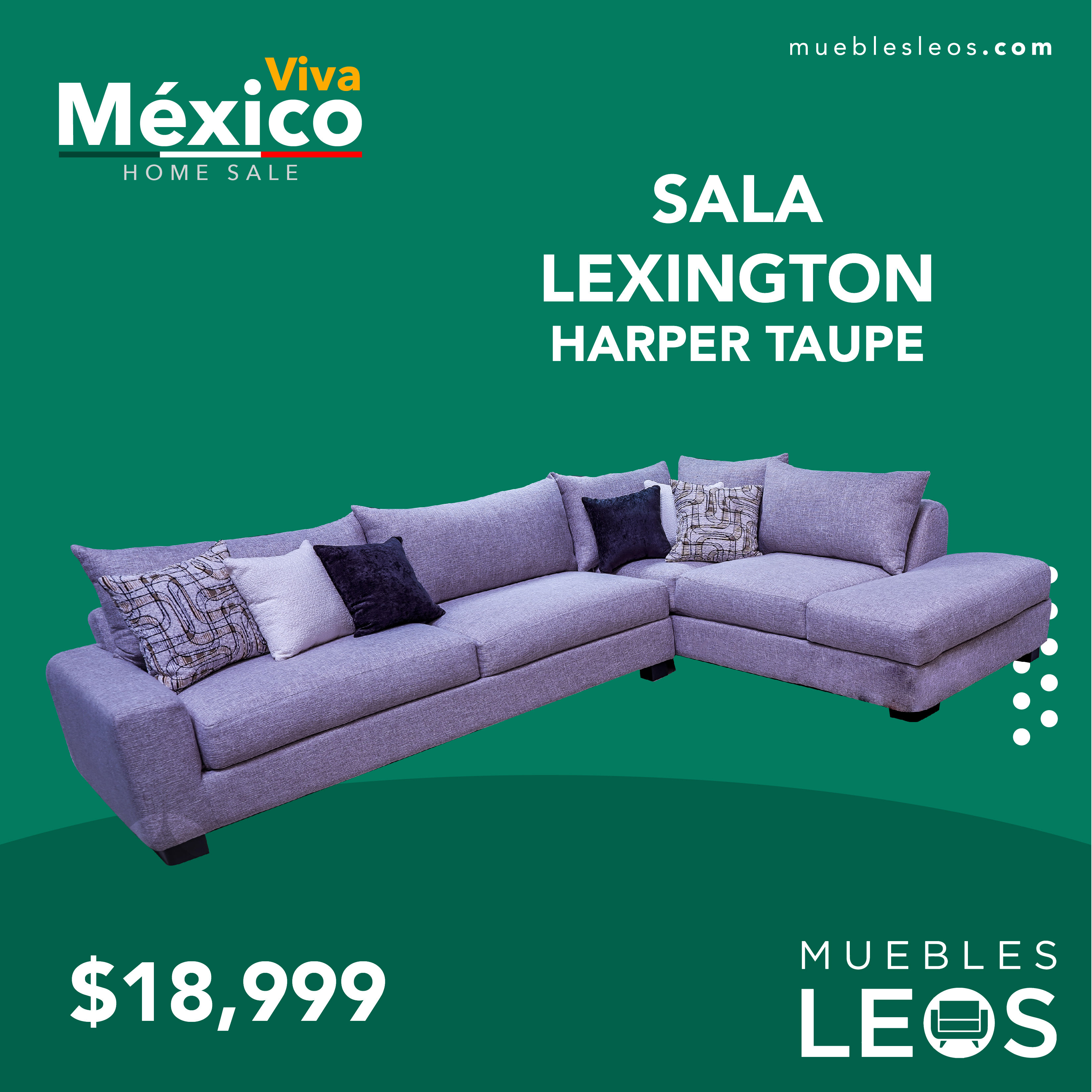 SALA LEXINGTON HARPER TAUPE