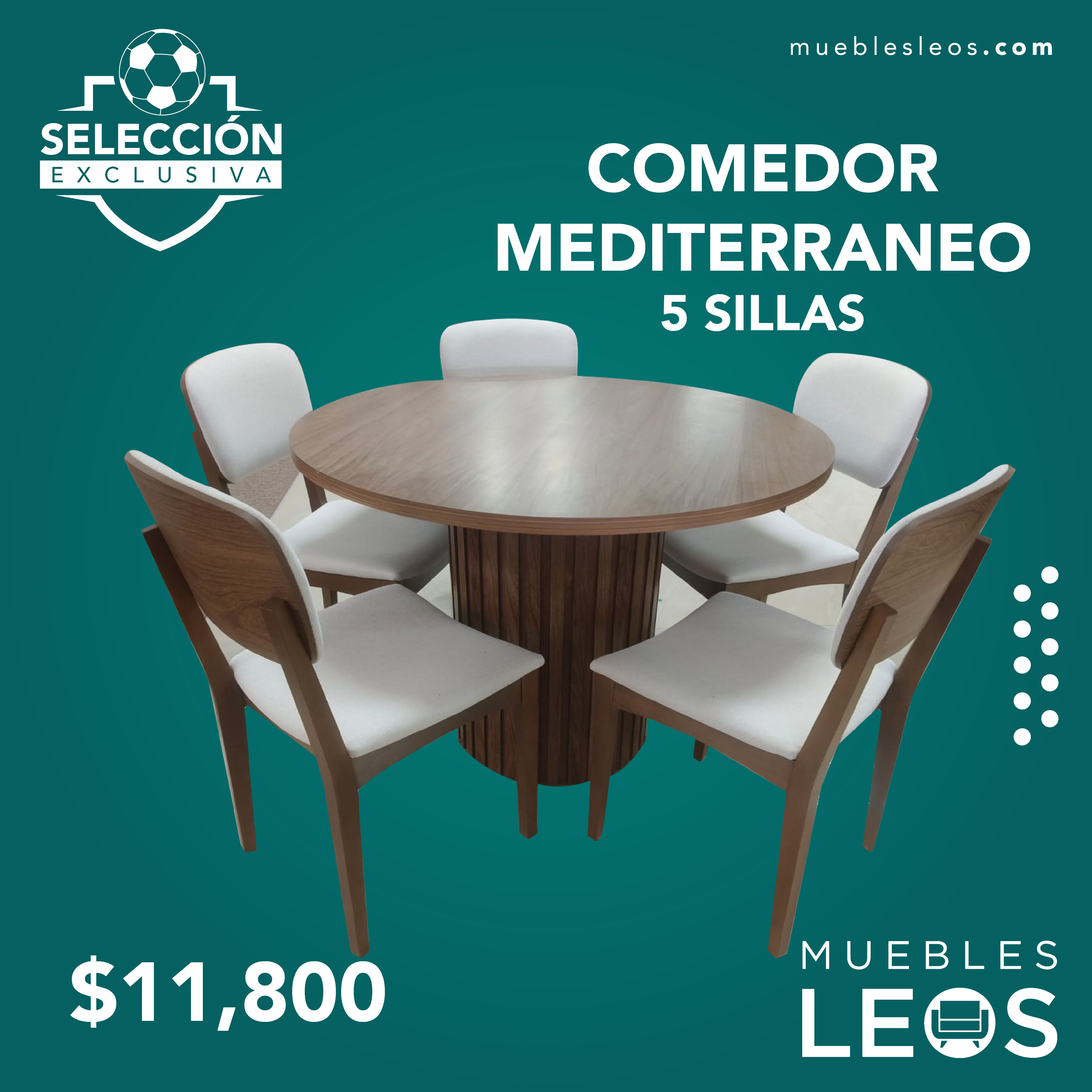 COMEDOR MEDITERRANEO 5 SILLAS