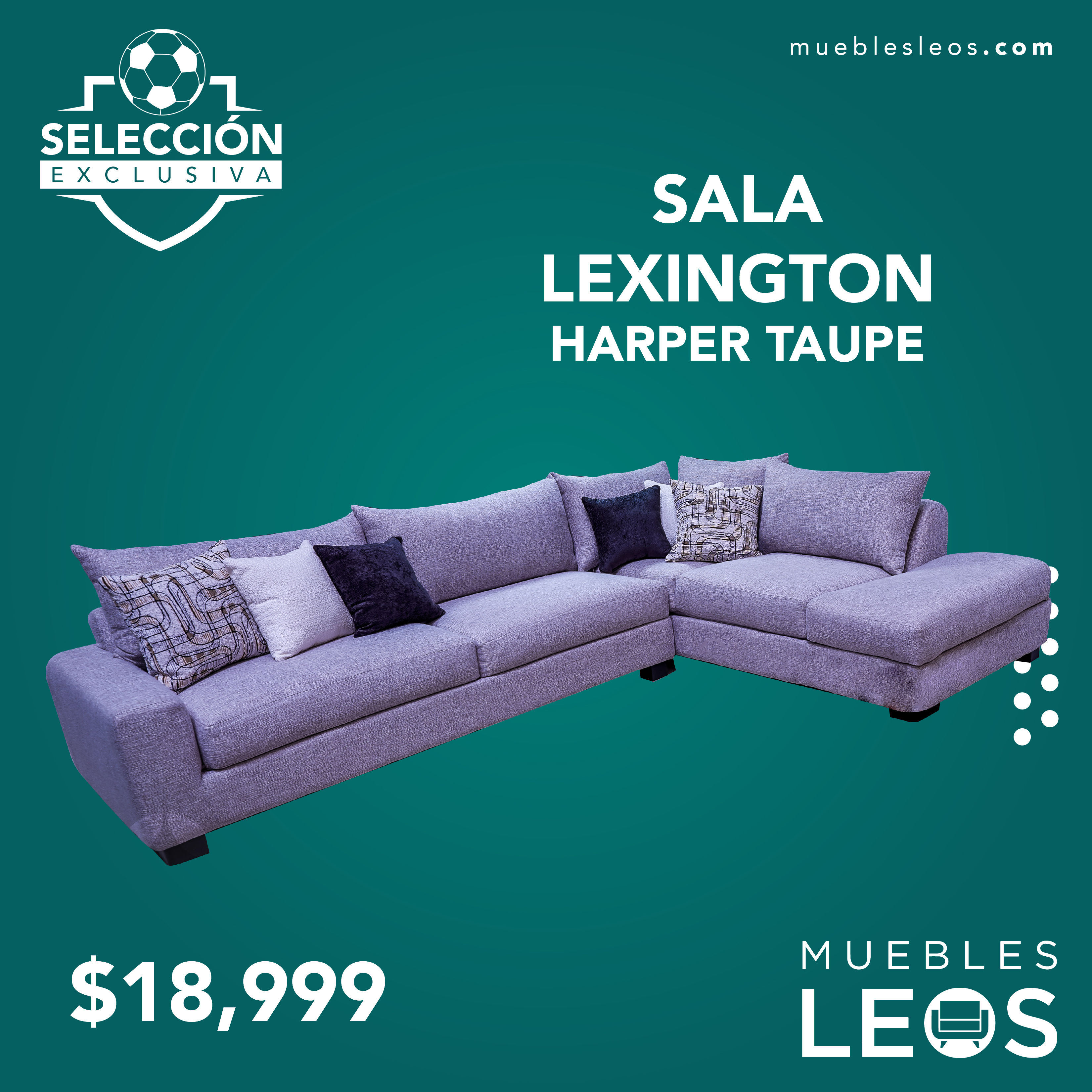 SALA LEXINGTON HARPER TAUPE