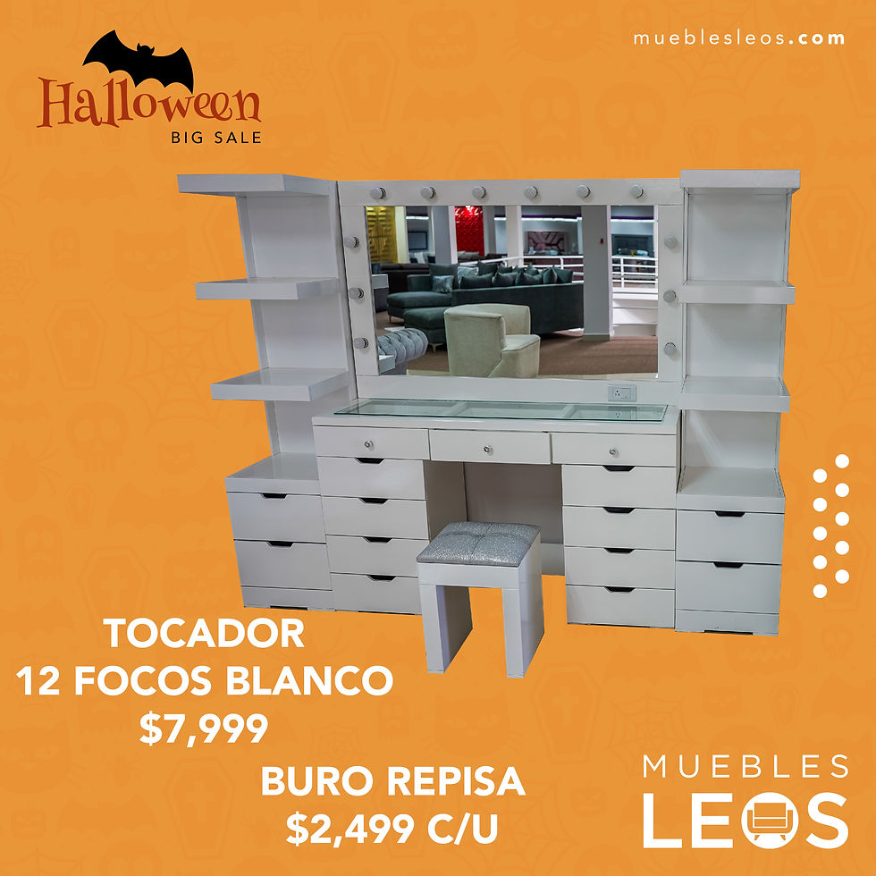 Miniatura: TOCADOR 12 FOCOS Y BURO REPISA