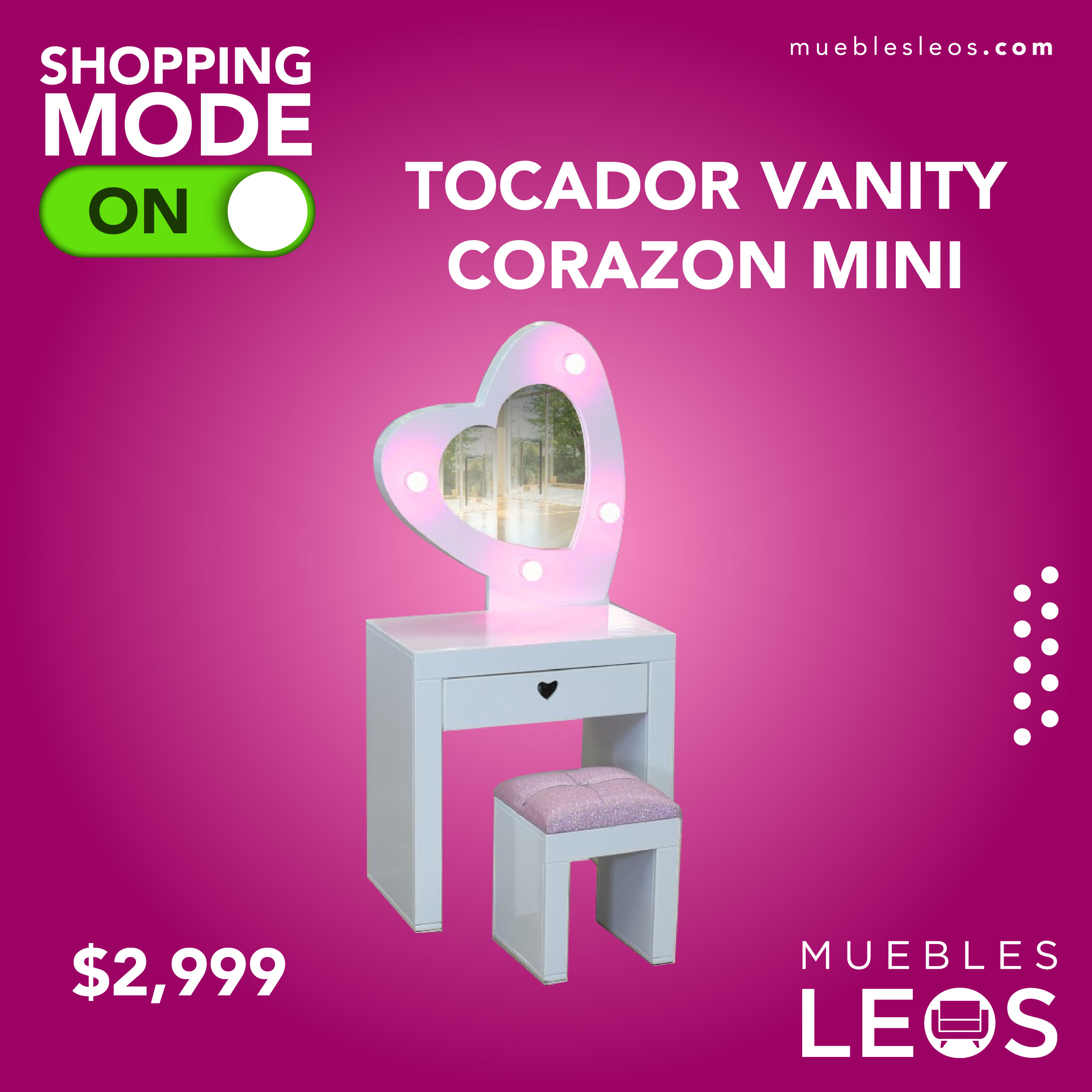 TOCADOR VANITY CORAZON MINI