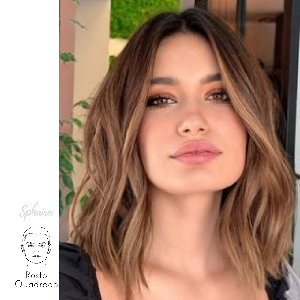 Cortes cabelo feminino para um rosto quadrado