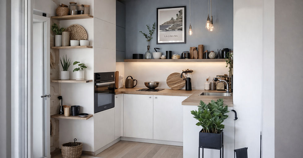 Cozinha pequena praiana